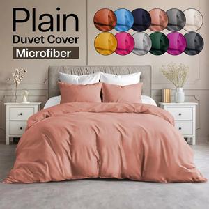 [BACK TO SCHOOL] Oxford Homeware 3-Piece Solid Microfiber Duvet Cover Set – Ultra-Soft, Hypoallergenic Bedding with Matching Pillowcases, Easy-Care, Wrinkle-Resistant, Machine Washable, Available in 16 Colors & 4 Sizes