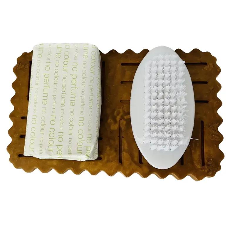 Retro Wood Effect Resin Soap Dish Bronze Colour Bathroom Organizer One Color Gift bar holder 2