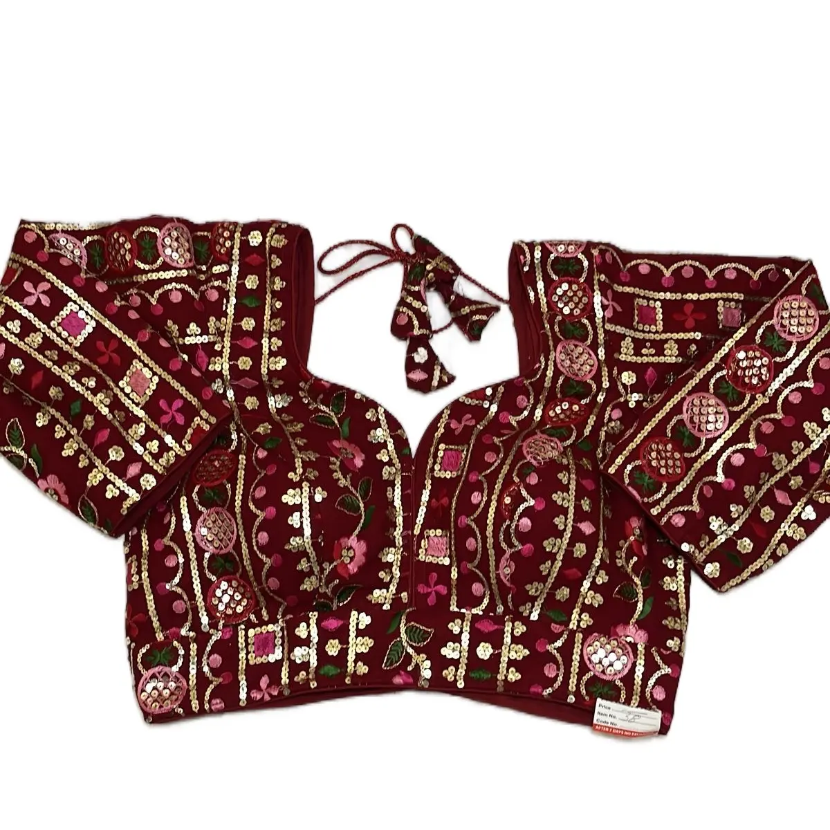 Rani red Designer Multicolour Blouse - Available in Various Sizes