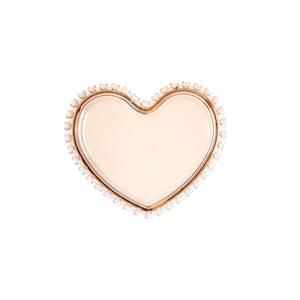 Karaca Glory Glass Heart Side Plate, 18cm, Amber