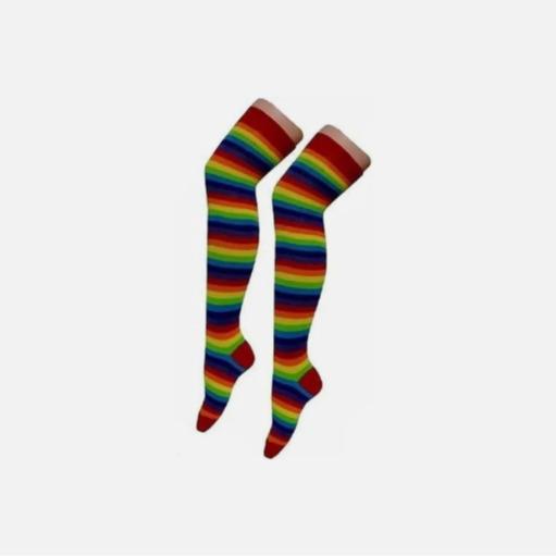 Women's Full Striped Thigh High Stockings - Colourful Over The Knee Socks - Underwear, Womenswear 9