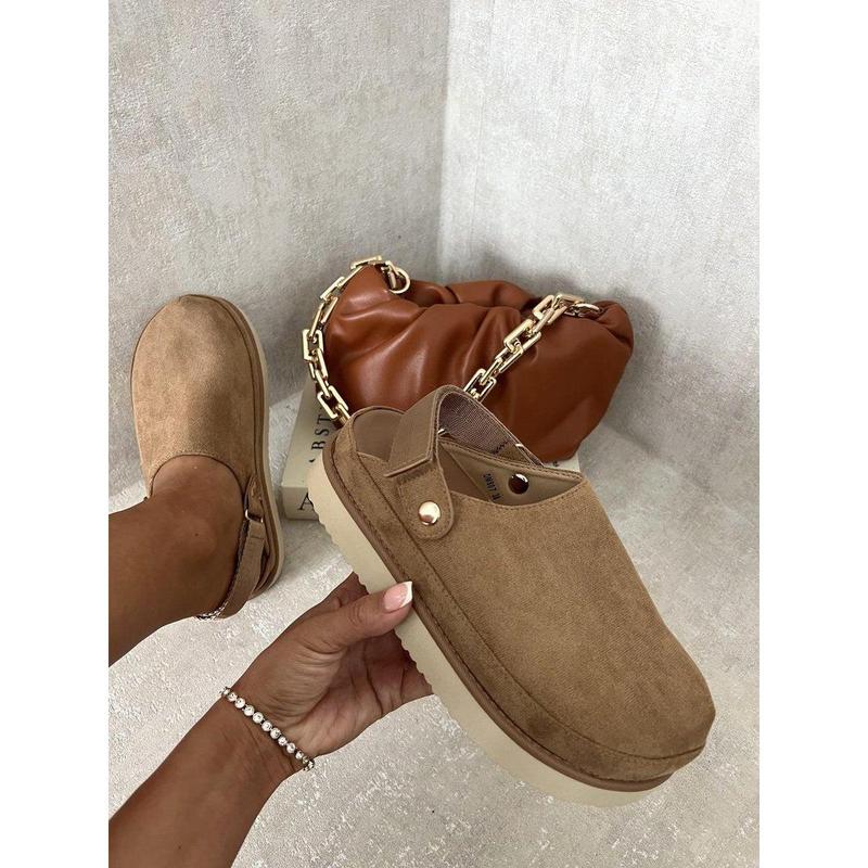 iKrush Chunky Slingback Closed Toe Clog Sandals i37352  Closed Toe Slingback Chunky Low Heel Regular Length Regular Fit 3