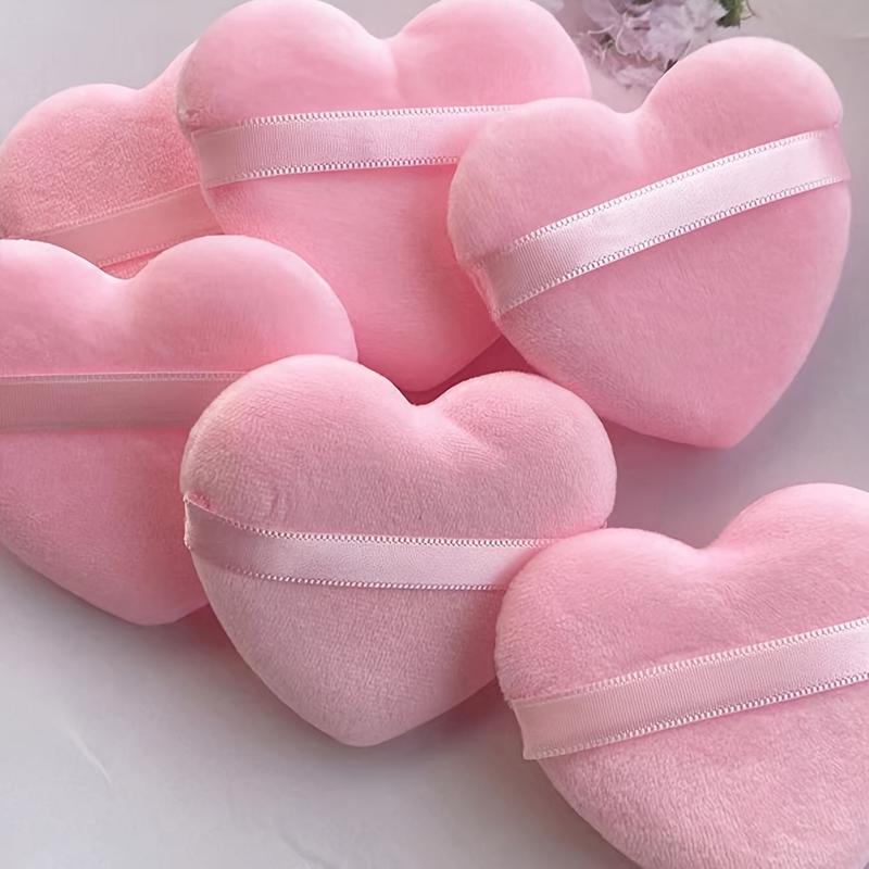 Product Introduction of 【SHARIFAN】8pcs/set Heart Shaped Velvet Powder Puff, Designed For Contour, Eye And Corner Area, Beauty Blender Suitable For All Skin Types 3