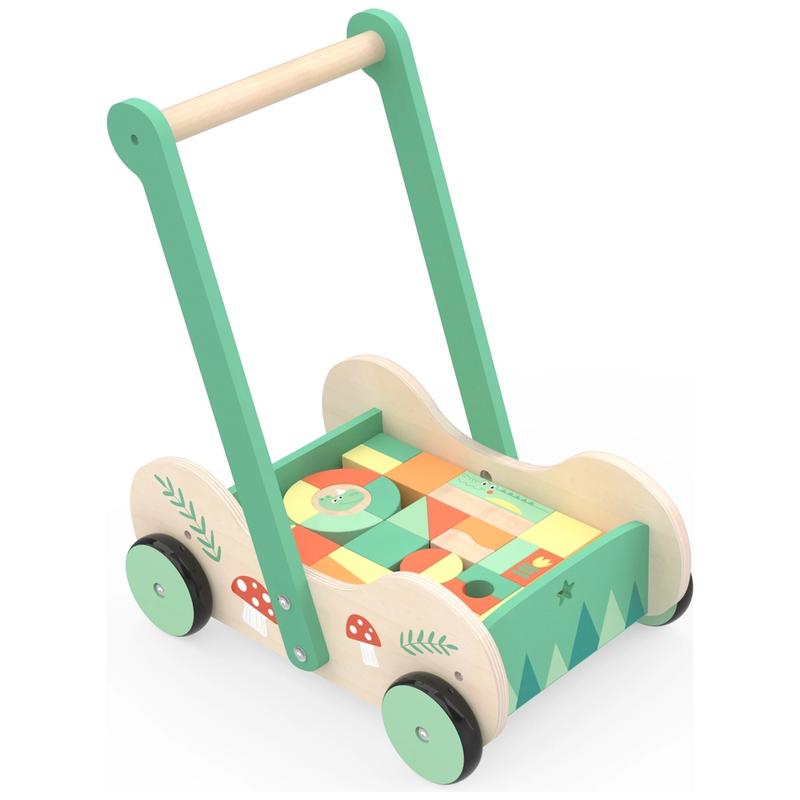 Product Introduction of Safari Wooden Baby Steps Walker Set for Toddlers – Perfect First Steps, Fun Blocks, and Safe Wooden Design 2