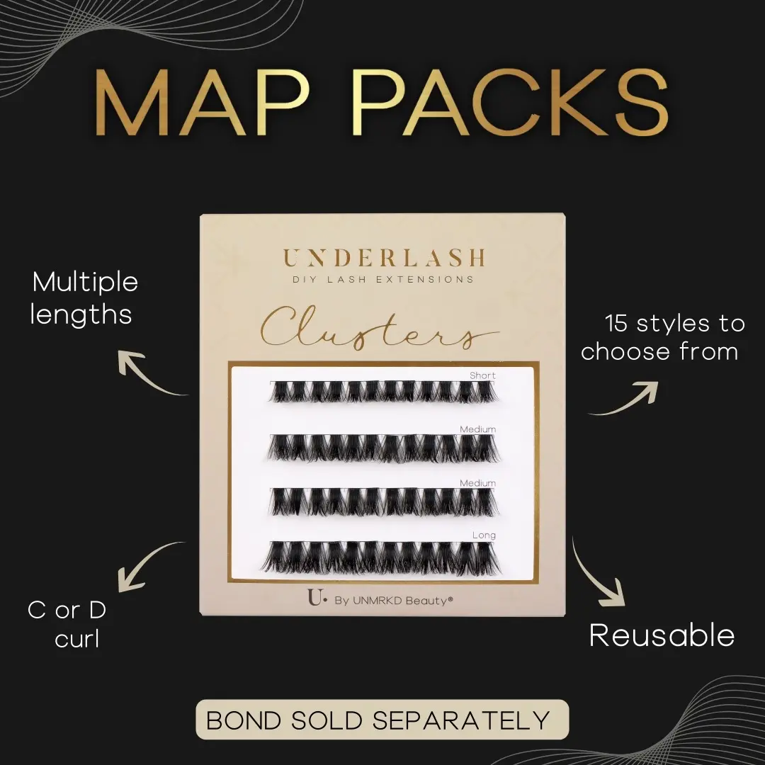 Clusters MAP PACK (Underlash) - UNMRKD Beauty Eyelash Extensions ( DIY LASHES )