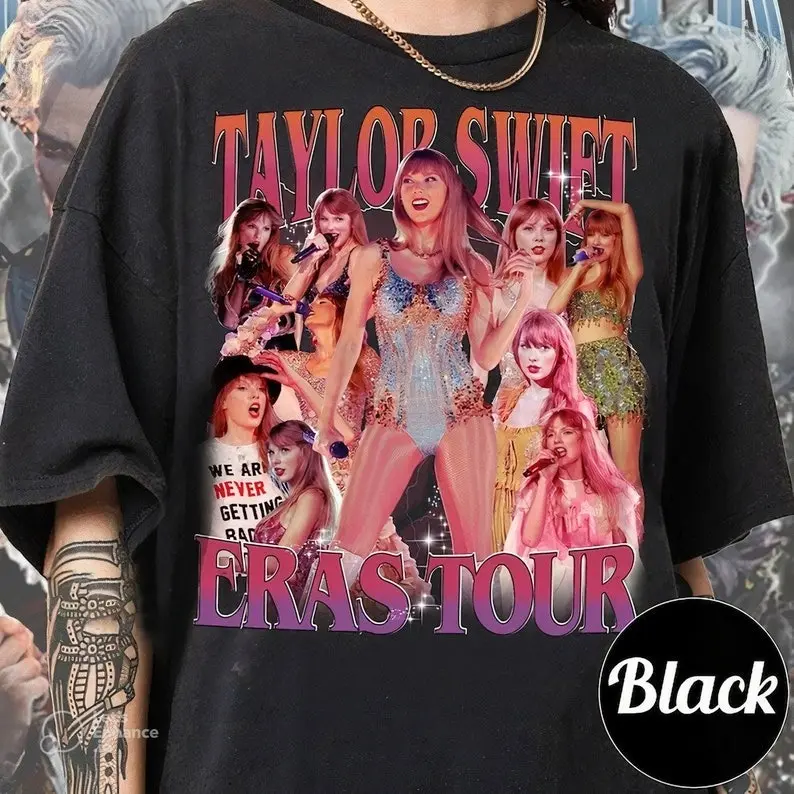 Vintage 90s Graphic Style Taylor T-Shirt, Sweatshirt, Hoodie, 90s Bootleg Shirt, Retro Swift Eras Tour Graphic Tee Gift For Fan Unisex Shirt