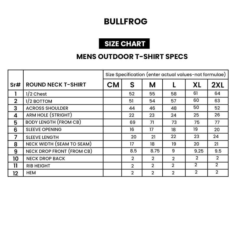 Product Introduction of BullFrog Men's Outdoor Short Sleeve T-Shirt Lightweight Breathable Casual Top UK Size S-XXL 3