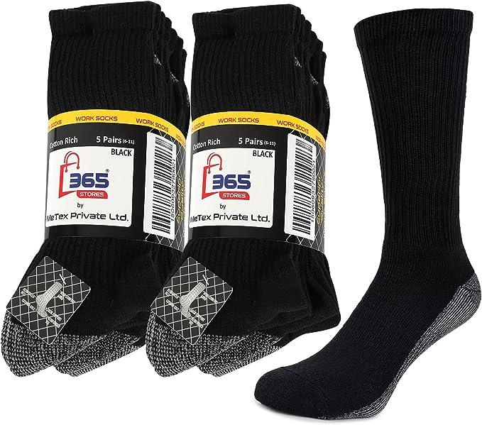5-20 Comfort & Support: Premium Cotton Work/Sports Socks  Reinforced Heel 6-11 4