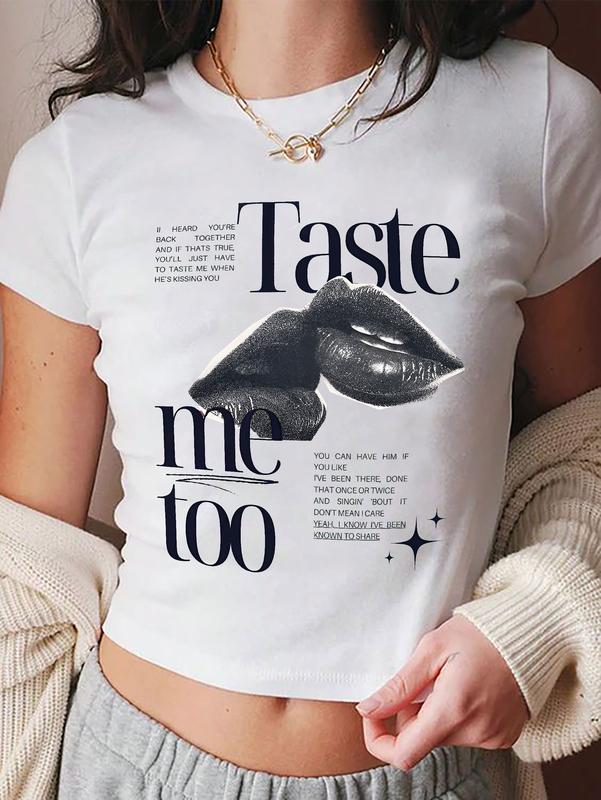 Retro Sabrina Carpenter baby tees, Sabrina Taste Music Unisex Cotton T-Shirt, Sabrina Carpenter Outfit, Sabrina Concert Merch trending top, croptop outfit, basic tops, tee shirt, baby tees 3