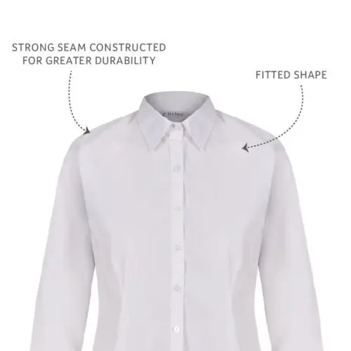 Girls School Shirt Long Sleeves Short Sleeves School White Blouse UK Made Fast Shipping 8