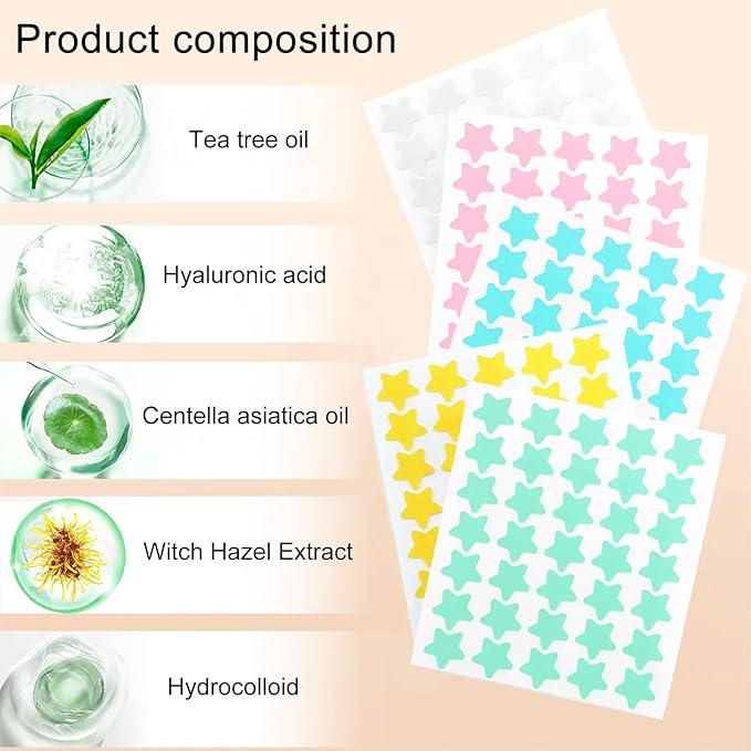200pcs Hydrocolloid Acne Patches,Acne Patch Pimple Patch,Hydrocolloid Patches for Pimples, Blemishes, Zits, Acne Patches for Face Skincare 3