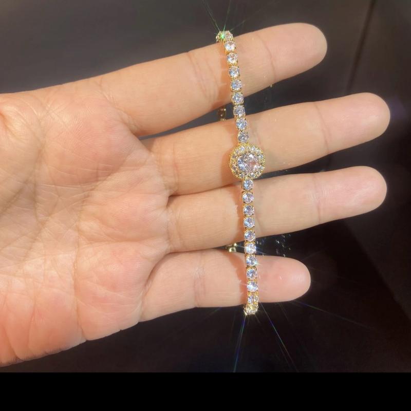 Milania Bracelet tennis style silver and gold 0