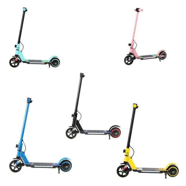 Simate S5 Lightweight Foldable Electric Kid Scooter with 130W Motor, 14km/h Speed, and Suspension - Compact and Durable