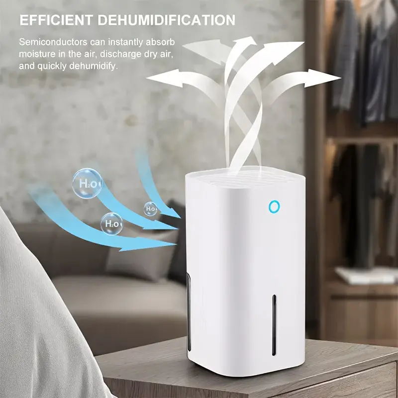 Intelligent 1pc Portable Electric Dehumidifier - 850ml Capacity, Low Noise, Visible Water Tank - Ideal for Home, Office, RV, Damp, Mold, and Moisture Removal, Perfect Christmas Gift 5