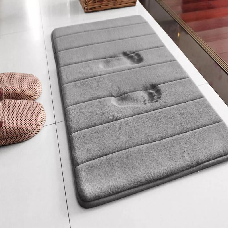 Bourn London Premium Memory Foam Bath Mat Extra Soft Non-Slip Bath Mat Ultra Soft Absorbent Bathroom Rug Shower Mat Machine Washable 2
