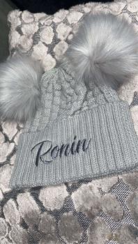 Product Review of Royal Icon Personalised Kids Hats - Cute & Cozy Double Pom Pom Knitted Hat for Boys and Girls - 2-5 Years Ri674 from S**h 1