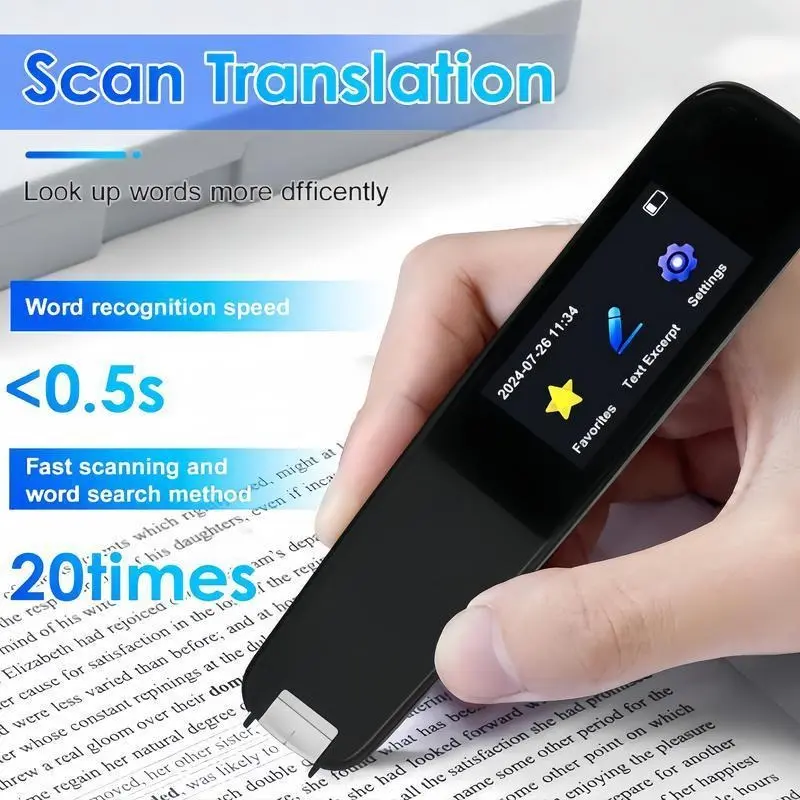 【2025】Electronic Translation Pen, Multi-function Translator, Electronic Portable Smart Pen, Digital Scanning Translation Pen, Supports Two-way Translation