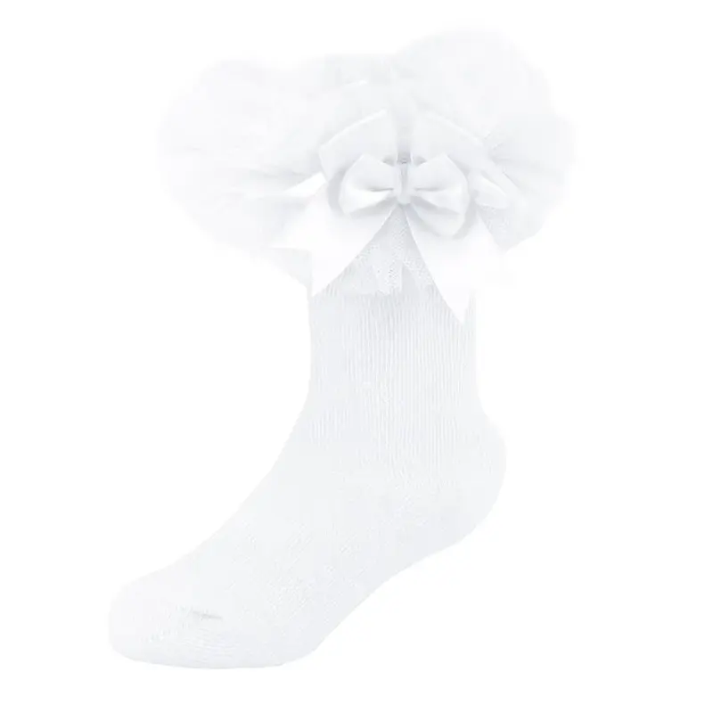 Infant Baby Girls Tutu Socks with Bow Frilly Cotton Comfortable for Daily Wear Durable and Stylish Newborn Socks UK Shoe Size (0-0)0-3 Months, (0-2.5)6-12 Months (3-5.5) 12-24 Months 3