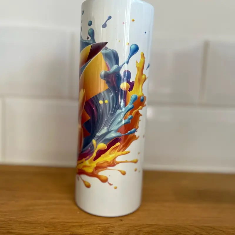 Pikachu Personalised 20oz Skinny Tumbler Bottles 3