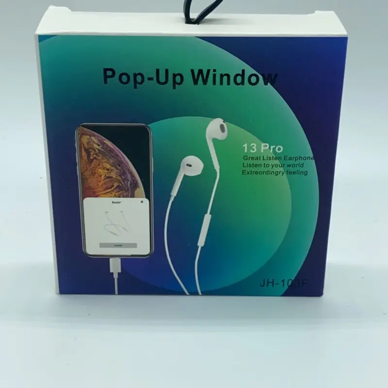 Pop-Up Window iPhone Headset JH-103F HD Sound Quality Supports Calls & Music Bluetooth Headphone