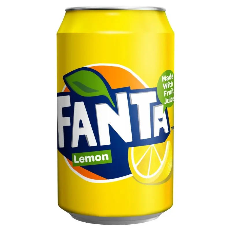 48X Fanta Lemon Flavoured Can 330ML - Made in GB Sparkling Soft Drink Beverage Bulk buy option for Free Shipping 2