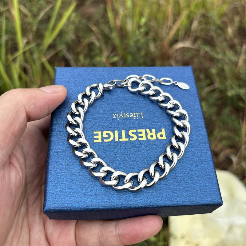 Product Introduction of 2024 Luxury Lovers Gift Hiphop Stainless Steel Not Fade Waterproof Strong Big Size Bracelets for Women Men 5