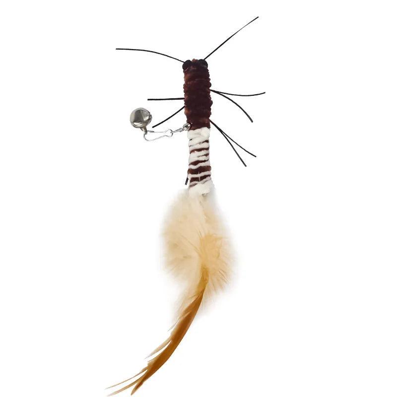 Dr. DC Interactive Cat Toy - Dragonfly Feather Teasing Stick with Wire for Fun Play | Pet Accessories for Cats 7