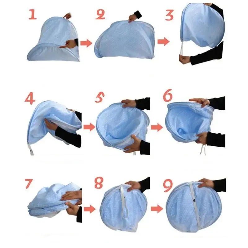 Portable Foldable Baby Netting Polyes Newborn Sleep Bed Travel Baby Mosquito Nets Travel Bed Netting Play Tent Children - 0-3 Years 5