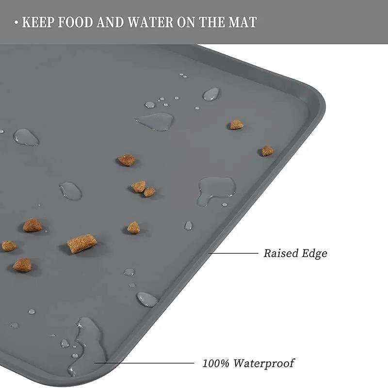 Product Introduction of Non-Slip Pet Food Mat for Bowls & Raised Feeders, Easy to Clean, 47x30cm - Versatile Use 7