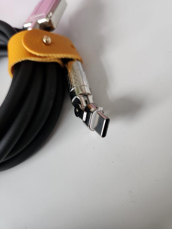 120w 7a 2m Super Fast Charge Type C Silicone 180° rotating elbow TYPE-C Cable Durable Mobile Charging Charger Smartphone 3