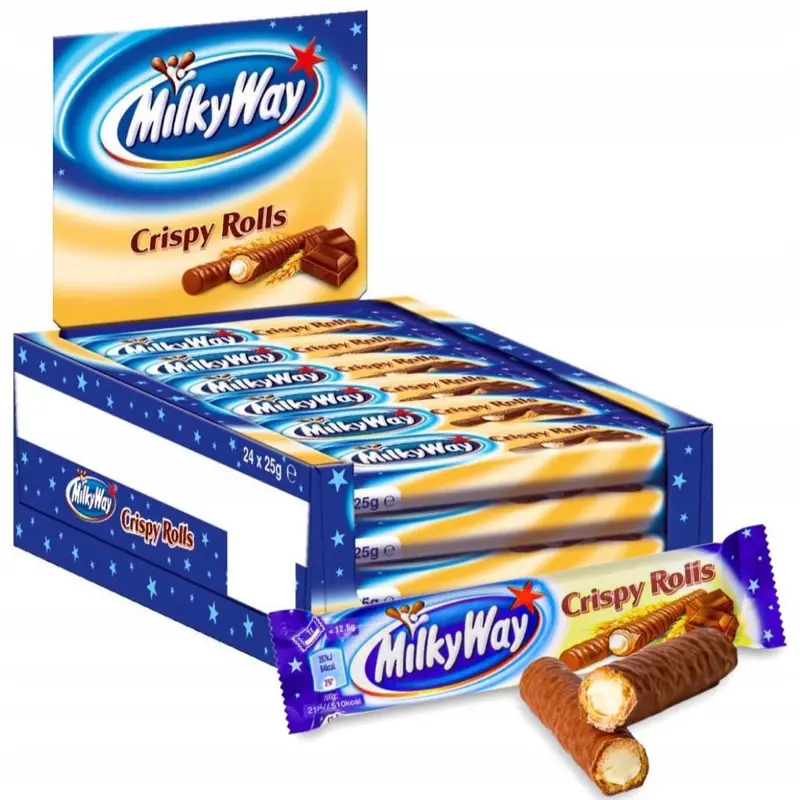 Milky Way Crispy Rolls 24 x 22.5G (Full Box) Long Dated Stock UK Seller RERELEASE