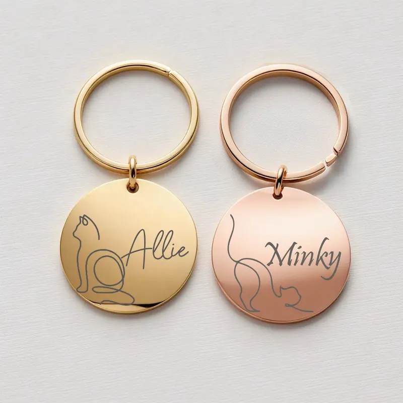 Custom Cat Line Tag 1