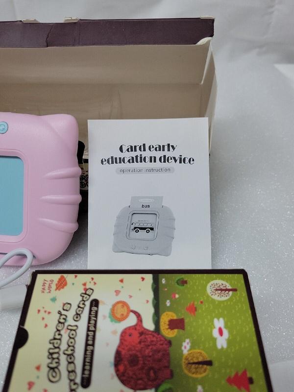 Card Reading Device Learning Machine with Cards, Early Educational Pink "Works" 0