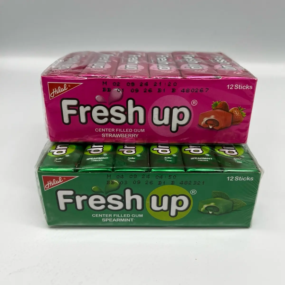 12 sticks x Fresh Up Chewing Gum Strawberry And Spearmint Flavour Pakistani Gum