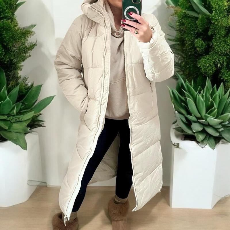 Women's Cozy Longline Hooded Puffer Jacket - Available in Multiple Colors - Womenswear, Coats fashion coat 1