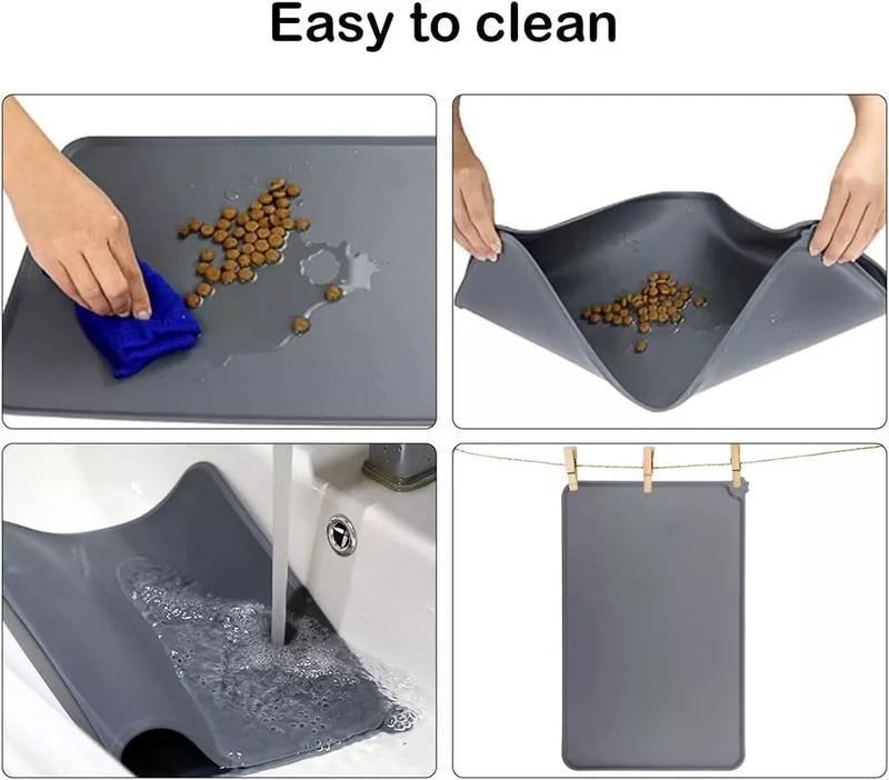 Product Introduction of Non-Slip Pet Food Mat for Bowls & Raised Feeders, Easy to Clean, 47x30cm - Versatile Use 9