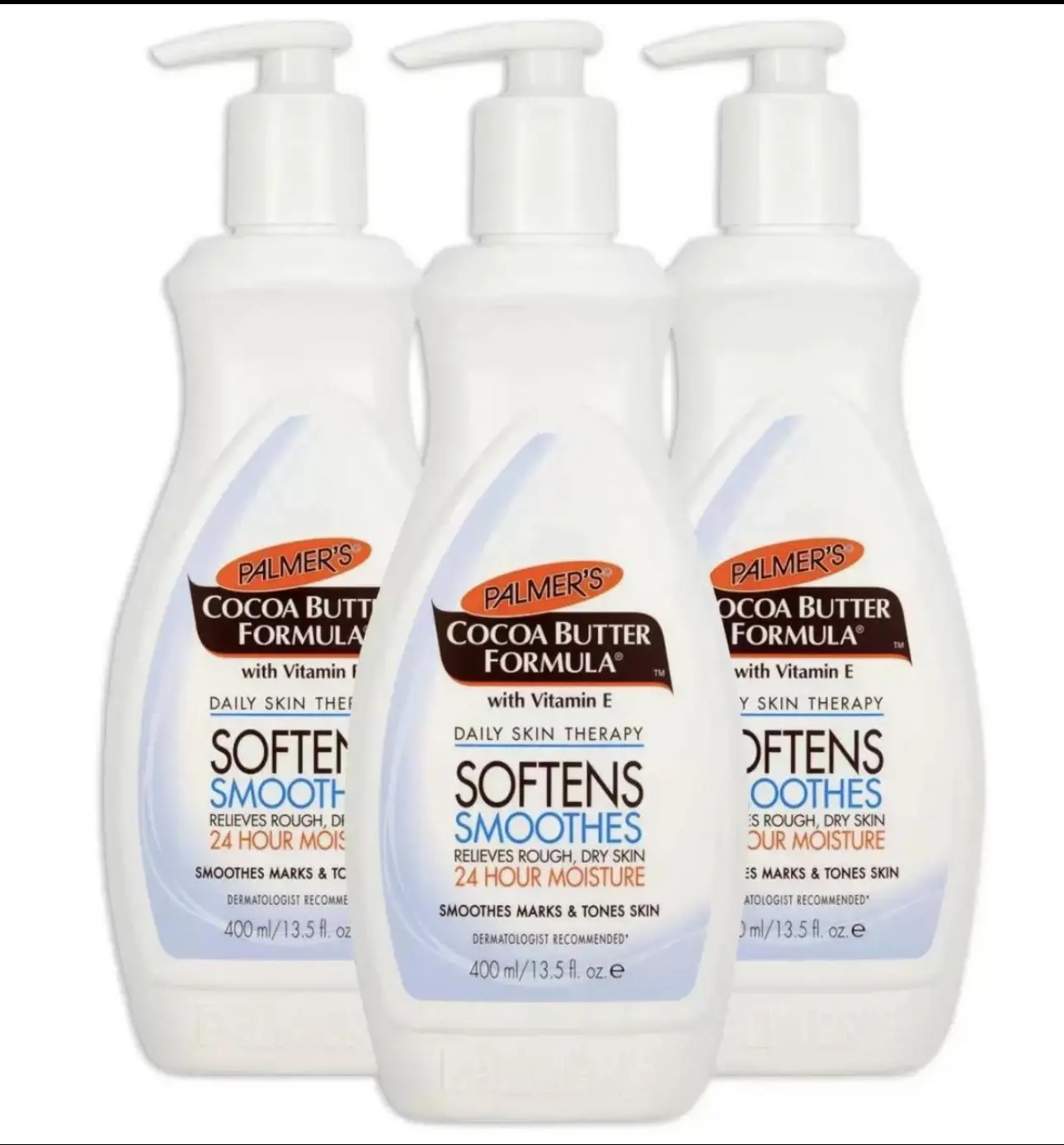 Palmer's Cocoa Butter Formula Body Lotion, 400 ml - Pack of 3 Body Care Moisture Moisturizer Smooth Daily Hydrating