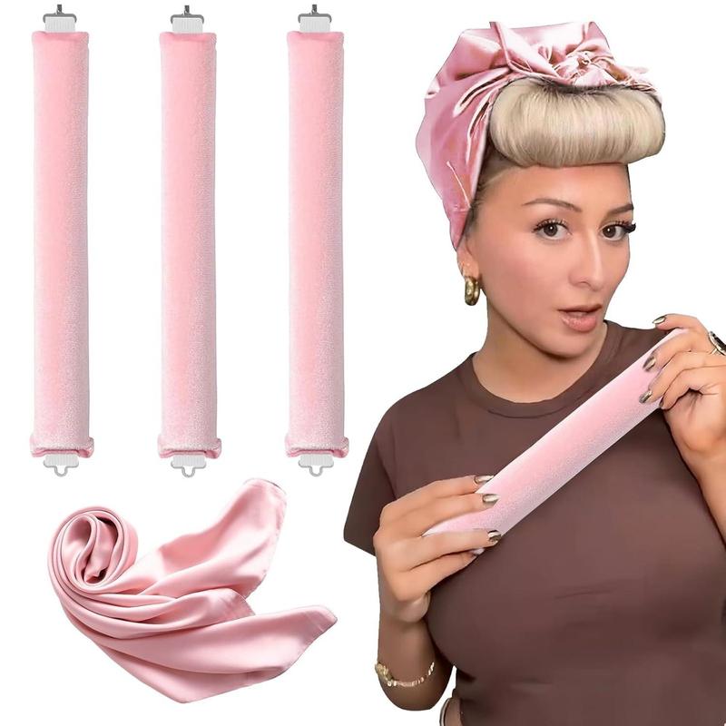 Product Introduction of Lightweight Soft Hair Curlers Sticks, 3 Counts/set Haircare Hair Styling Tools, Heatless Big Wave Curling Stick for Women & Girls, Professional Hair Styling Tools for Women 0