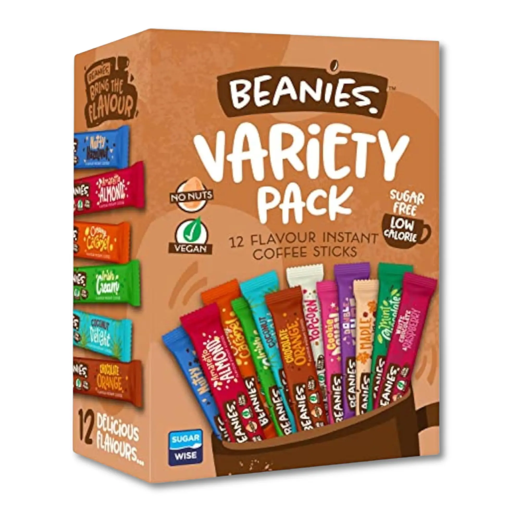 Beanies Flavour Co. Variety Box - 12 x 24g Sachets - Instant Flavoured Coffee