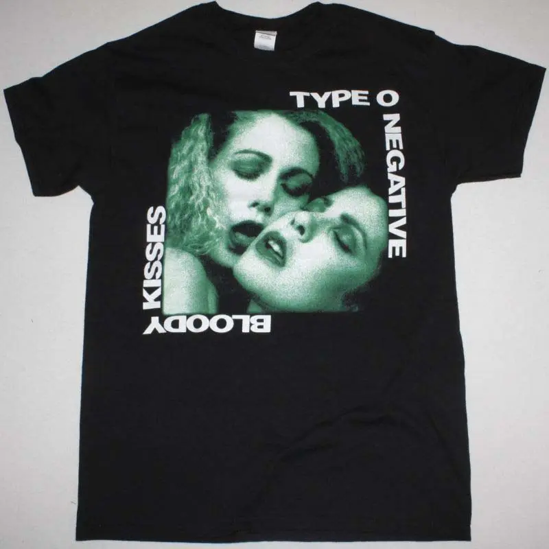 Type O Negative Bloody Kisses New Black T Shirt Y2K Style Cute Casual Y2K Women's Cotton Tee with Sassy Design Top Womenswear Tshirt Bag Comfortable Hoodie Streetwear Fabric Summer Crewneck Shortsleeve