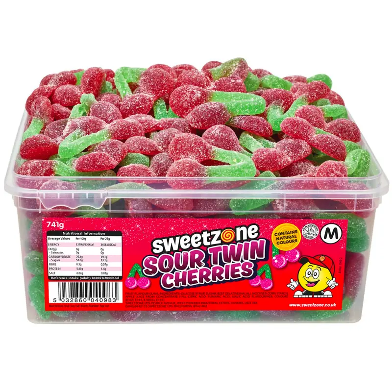 Sweetzone Tub Sour Twin Cherries (741g) 0