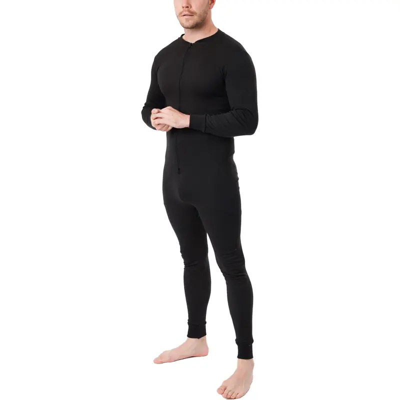 Mens Adults Thermal Underwear Onesie Thermal All In One Overall Body Suit Long Cotton Menswear 4