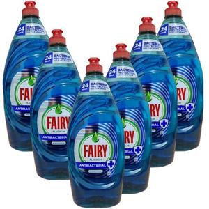 Fairy Anti-Bacterial Washing Up Liquid, Eucalyptus -Pack of 6x 870ml, Household