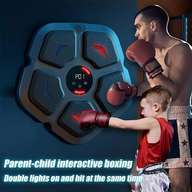 Boxing Machine Wall Mount Bluetooth Music Electronic Boxing Training with Gloves