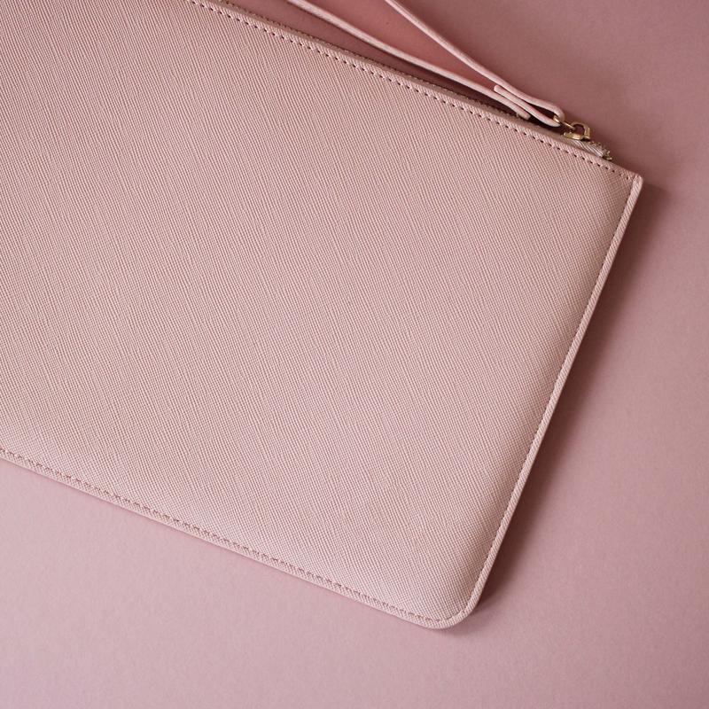Ladies' Leather Wristlet Purse with Zipper, Small Cosmetics Pouch, Travel wallet, PU Leather pouch available in black, grey, pink, oyster & white 2