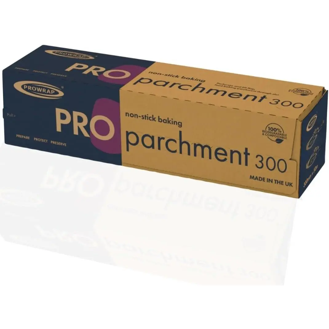 Baking Parchment 300mm x 50m | Grease-Free Silicone Coated Baking Paper, Great for Home & Professional Catering Kitchens | Single Roll
