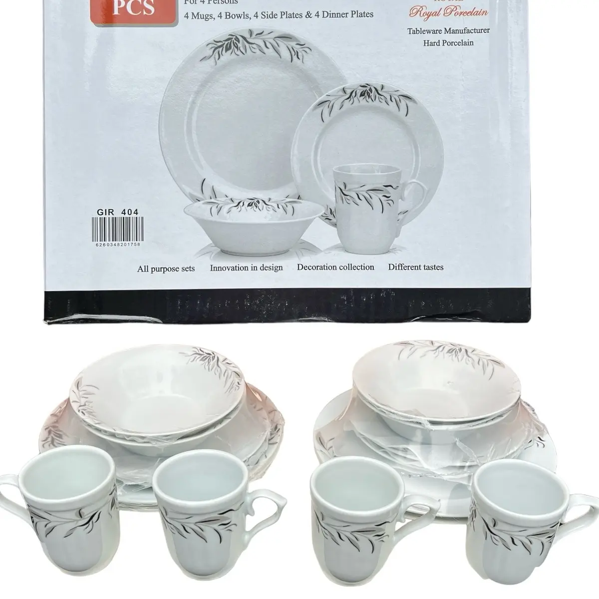 Set 16 Pieces Royal Porcelain Dinnerware with Plates