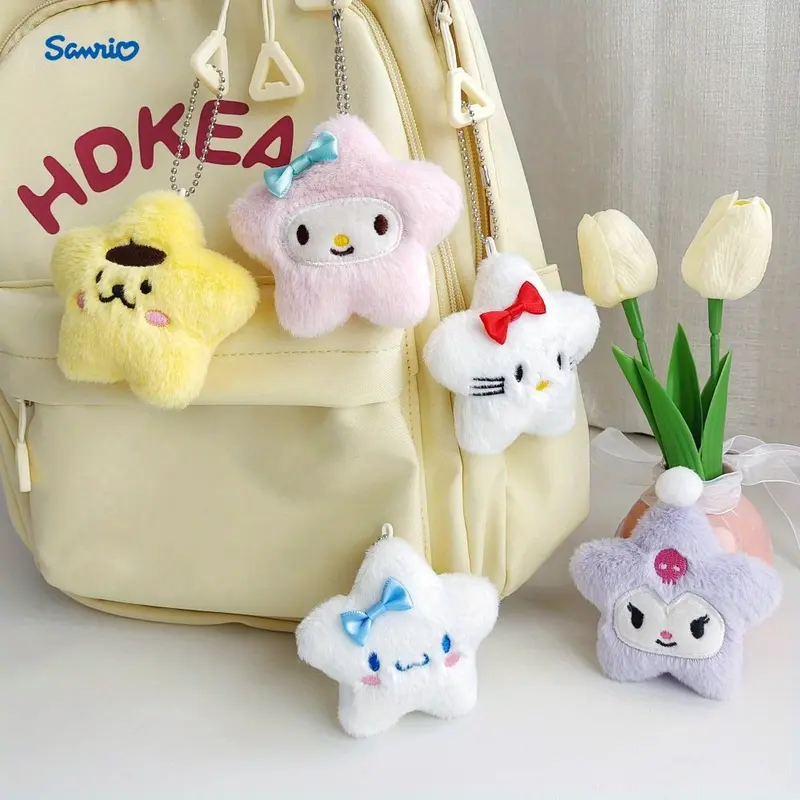 Sanrio New Style Plush Cartoon Sanrio Doll Hanging Star Melody Jade Guilo Mi Style Bag Pendant Halloween Party Decoration Pendant Party Decorative Kawaii Ornament Gift Birthday Gift, Sanrio 0