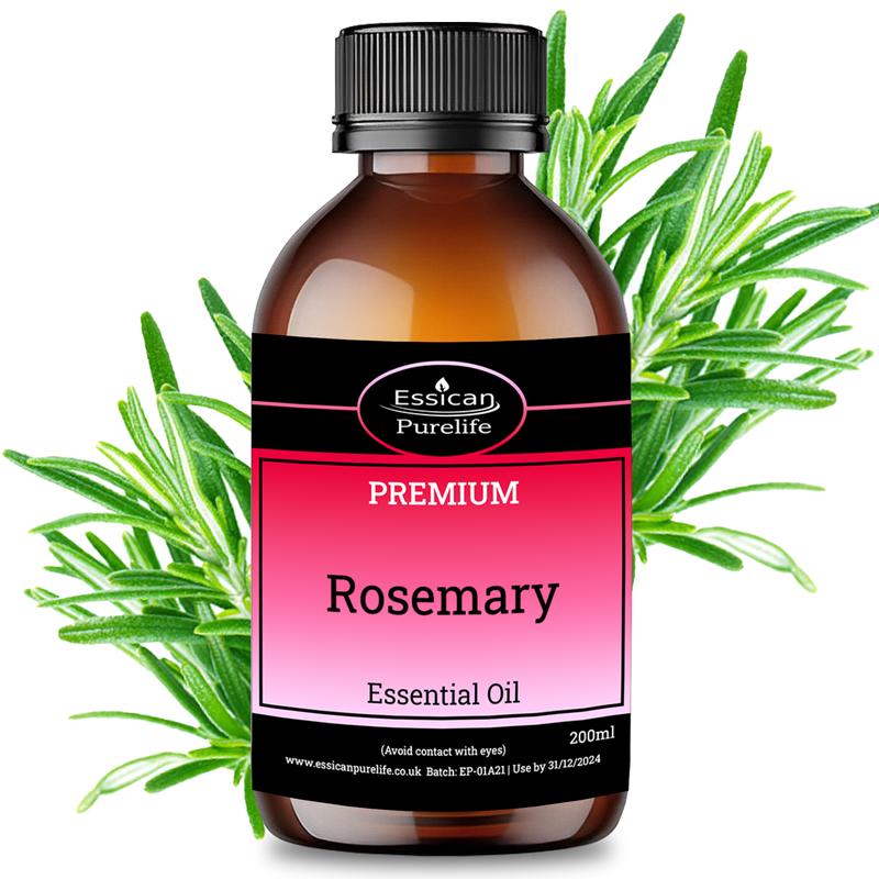 Rosemary Essential Oil, pure essential oil with no additives, available sizes 10ml, 50ml, 100ml (2x50ml) and 200ml 4