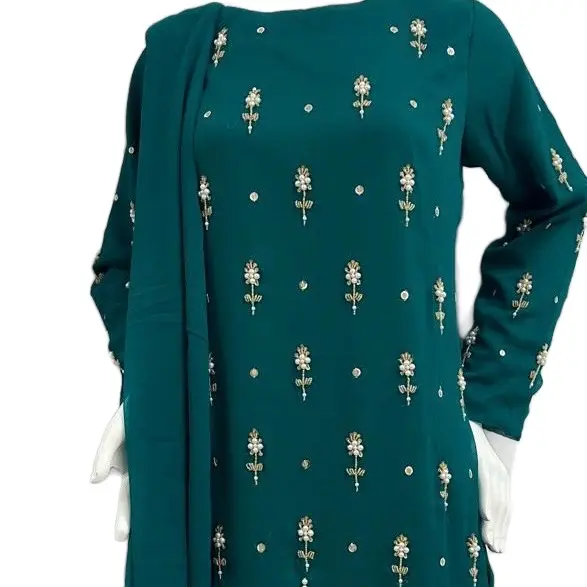 3 pc Ready to wear Embroidered Fancy Chiffon Shirt Trouser